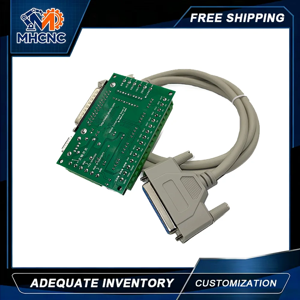 5 Axis DB25 Interface Board + 0.5M USB Cable + DB25 1.5m Cable Stepper Driver Controller Connection Extension Cable CNC machine
