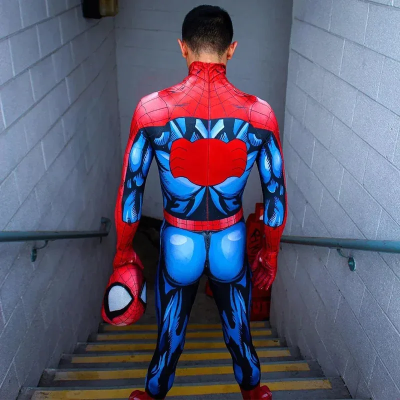 Disfraz de CyUltimate Spidey, disfraz de Halloween con estampado 3D, mono de LICRA, trajes Zentai de superhéroe, disfraces de adulto