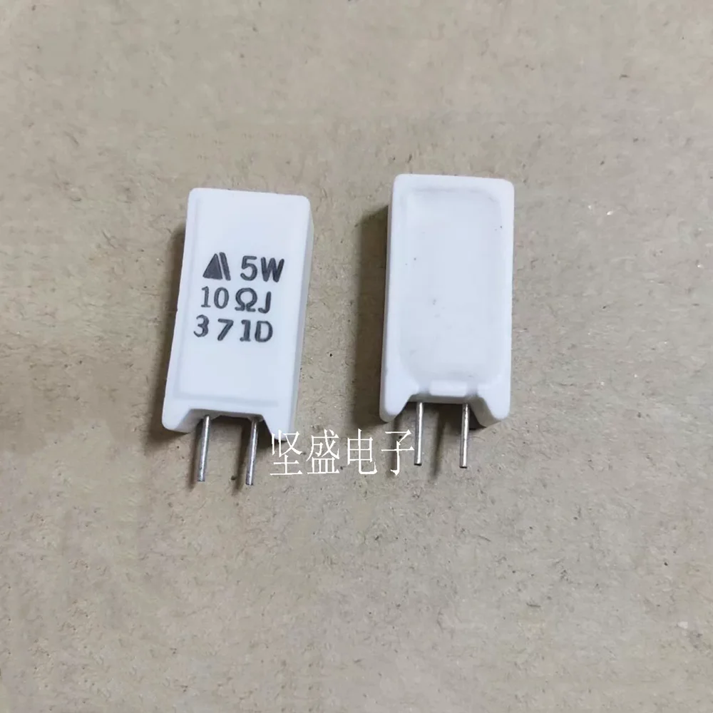 Original new 100% 5W 10R 5% RF-5TJ100D vertical cement resistor (Inductor)