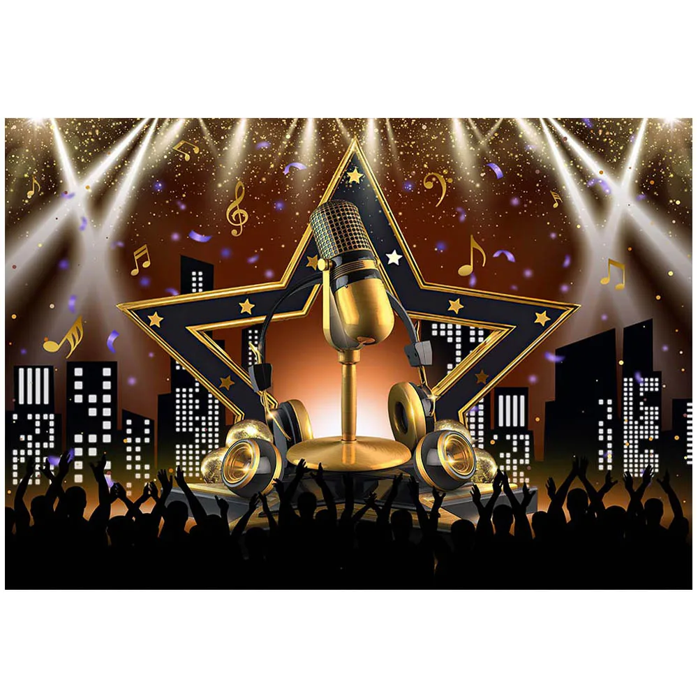 Mocsicka الكبار زينة حفلة عيد ميلاد صورة خلفية روك آند رول روك ستار الموسيقى ليالي خلفية استوديو الدعائم كشك الصور