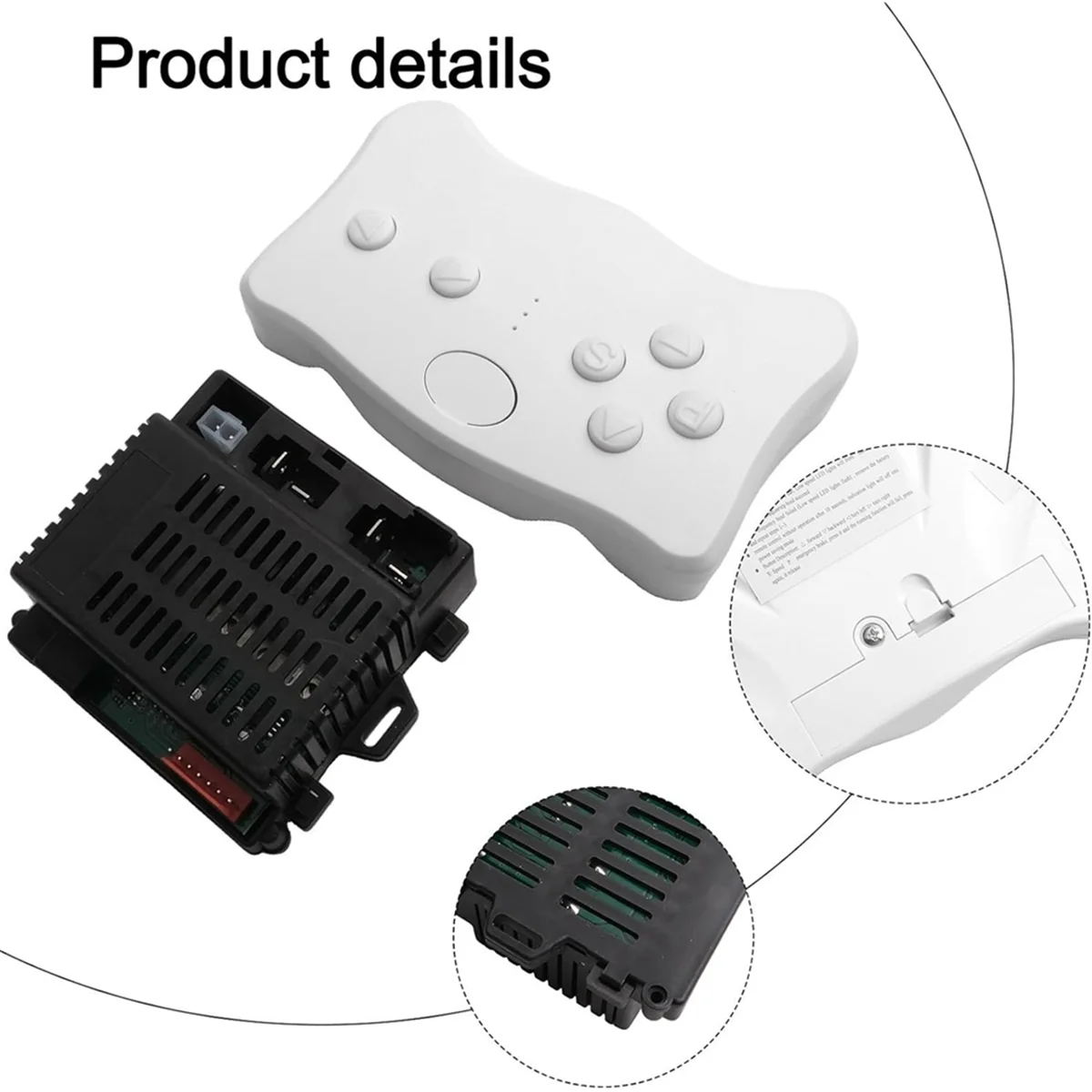 مجموعة جهاز التحكم عن بعد والاستقبال A002 RX23 12V 2.4G للأطفال أثناء الركوب على الألعاب، قطع غيار السيارات الكهربائية لـ