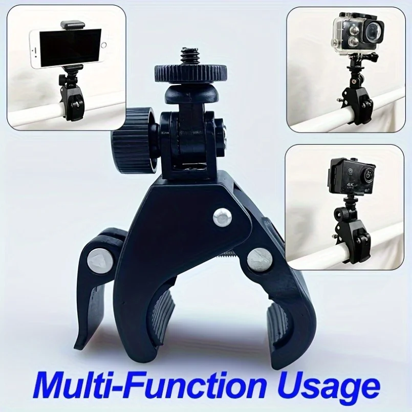 

Universal Handlebar Mount Bracket Durable Secure Fit for Road Mountain Bikes Trolleys Cars Adapter for Sports Cameras Speakers