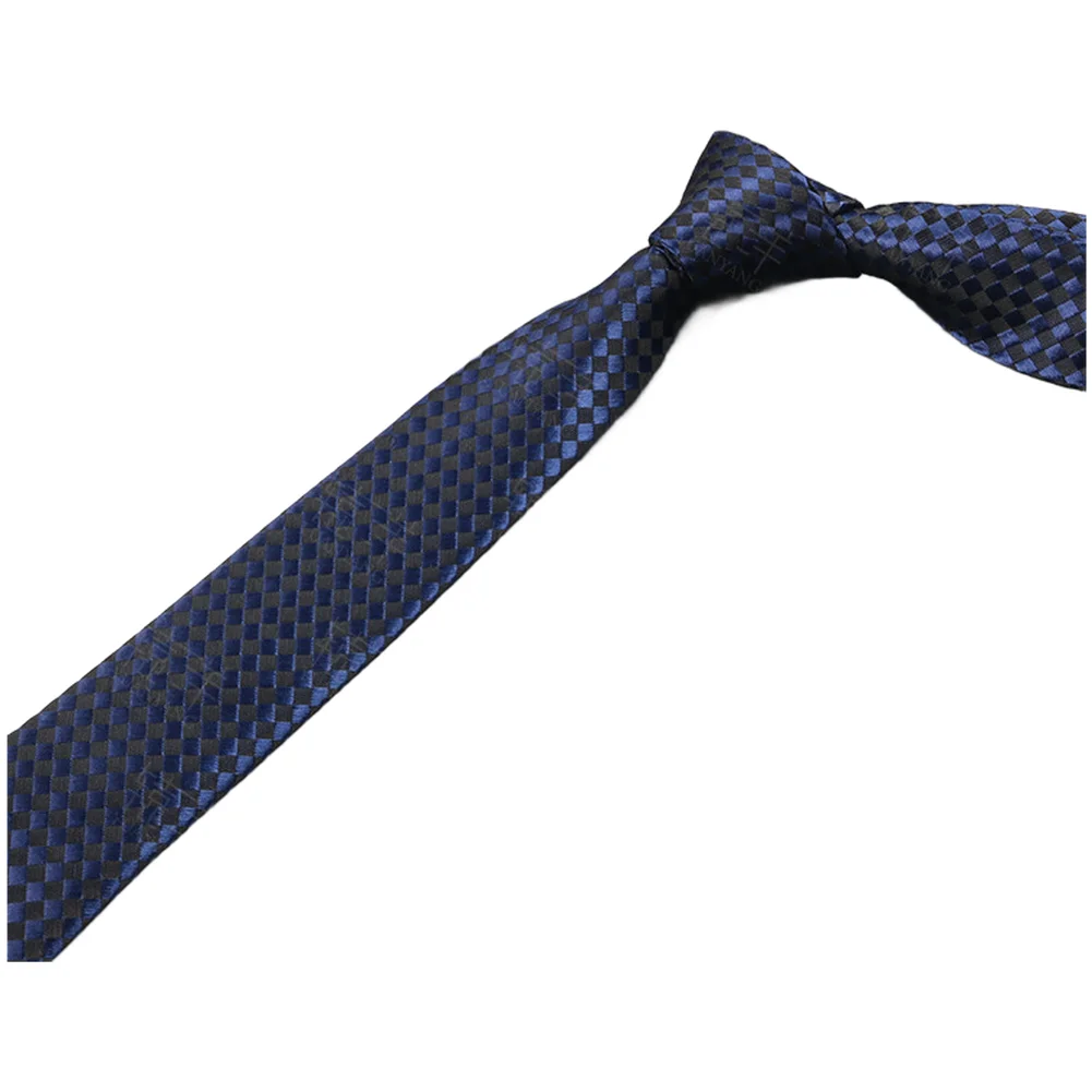 5cm Narrow Tie for Men Polyester Jacquard Striped Weave with Arrow Tip Shape Suited for Daily Professional Environments