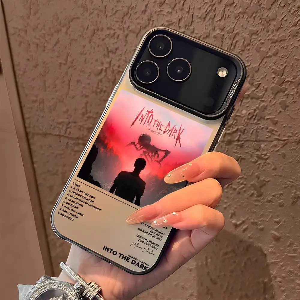 Rapper M-MENACE SANTANA Phone Case For iPhone 17 16 15 14 13 12 11 Pro Max Designer Matte Laser Aurora Funda Phone Case - view 2