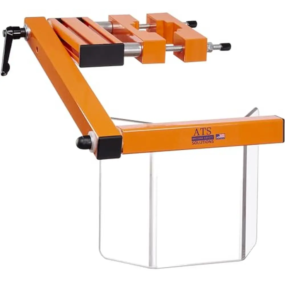 Drill Press Guard Shield Econ-Series Adjustable Column Clamp Secure Installation Enhanced Safety Features OSHA Safety Orange