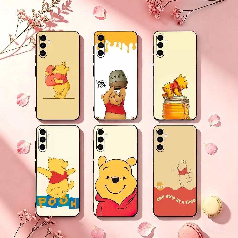 Ctue For Winnie-e the P-Pooh   Phone Case Black Silicone Soft For Samsung Galaxy A73,A72,A71,A70,A53,A52,A51