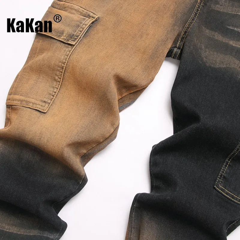Kakan - New Men's Contrasting Jeans, Y2k Clothing Small Leg Long Jeans Jeans, Jeans Man Brand
