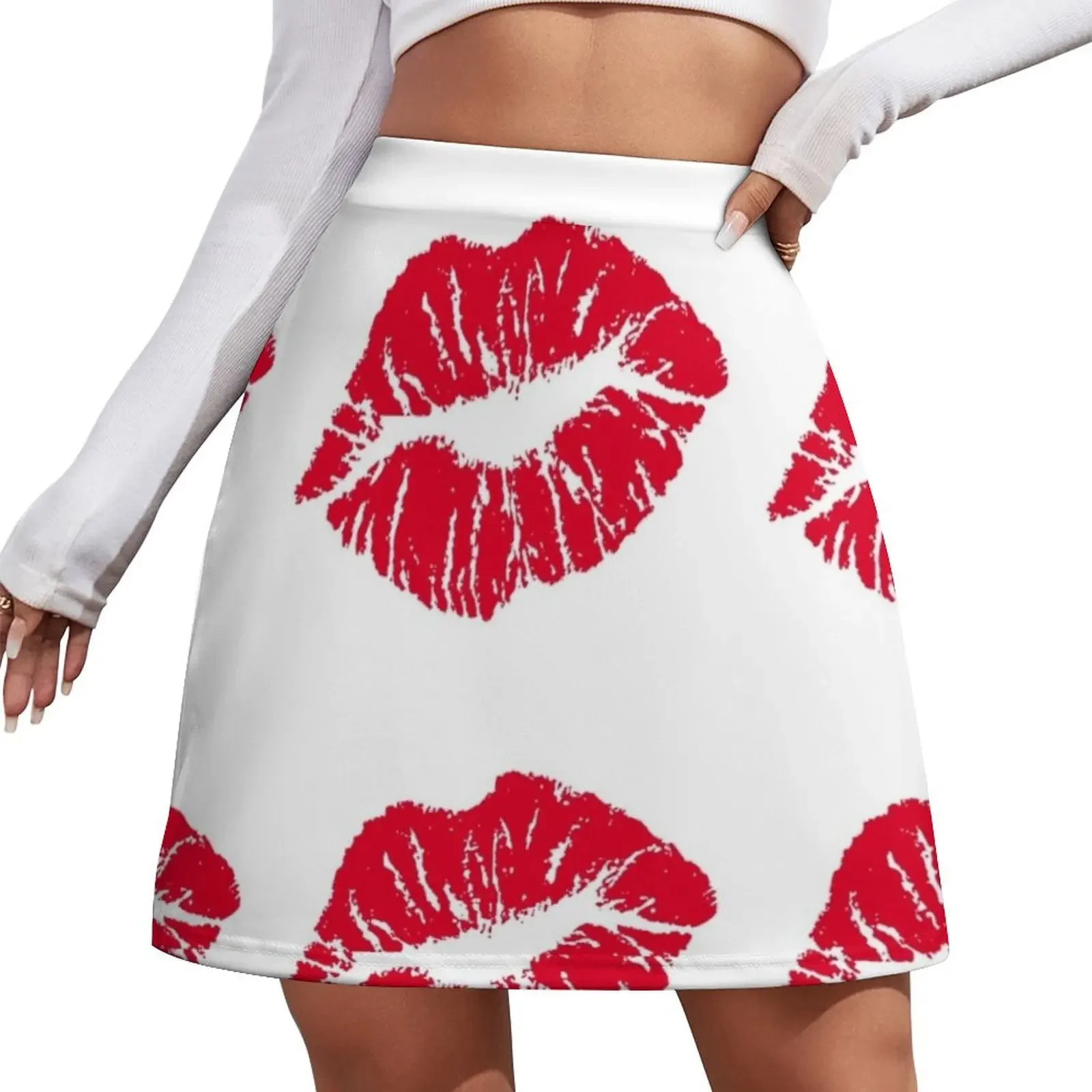 

Kiss Kiss [Pattern] Mini Skirt Short skirt woman micro mini skirt extreme kawaii novelty in clothes Mini