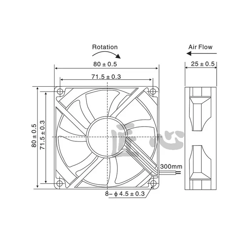 Original Yuelun 8025 for D80BH-12 HH 12V 0.30A 3-Wire UPS Uninterruptible Power Supply Fan