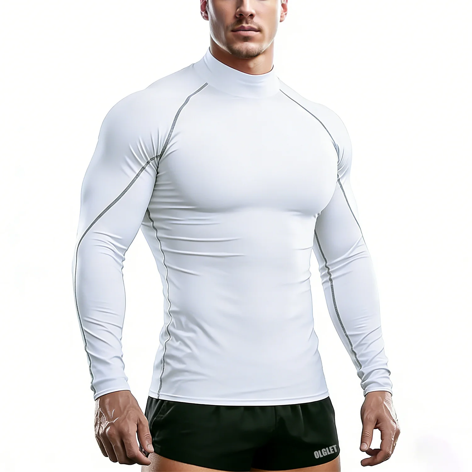 Sport T-shirt Men Compression Running Shirt Elastic Long Sleeve Fitness Athletic Top Gym Workout Undershirt Sportwear
