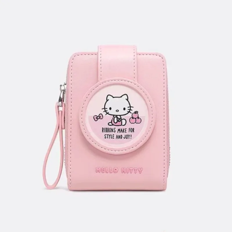 Sanrio Fashion Multi functional Document Storage Bag for Women, Convenient Change Cartoon Creative Hello Kitty Card Bag