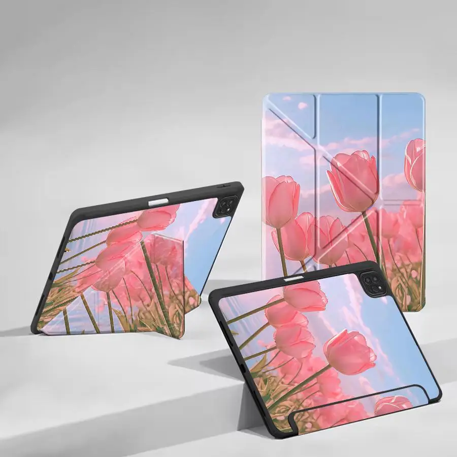 Tulips Daisies Roses Holder Cover Tablet Case For iPad Pro 2025 Mini 6 7 Air 4 5 M3 M2 1 2 M4 11inch Pro 11th 10th 9th 8th 7th