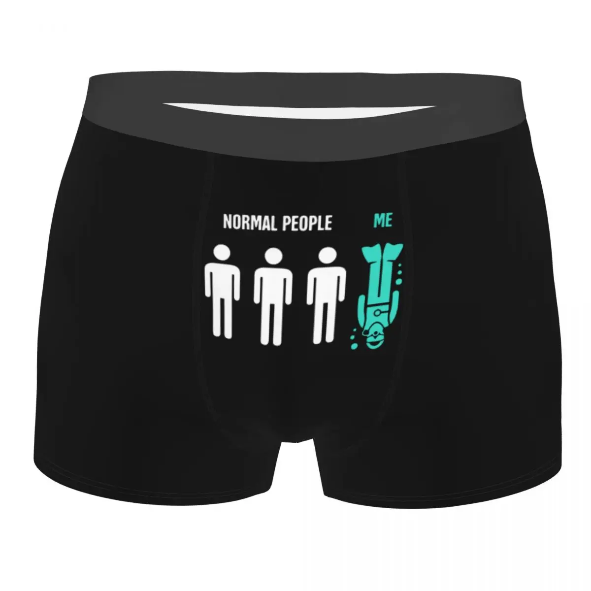 Men's Normal People Me Funny Scuba Diving Design Underwear Dive Diver Sexy Boxer Briefs Shorts Panties Homme Soft Underpants