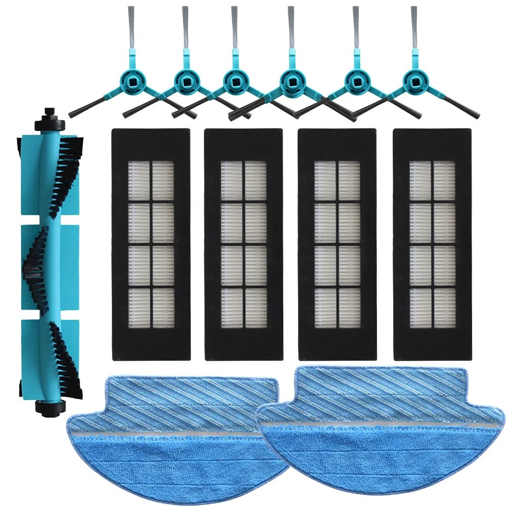 Almohadilla de tela para mopa, principal cepillo lateral, filtro HEPA para Cecotec Conga 3090, piezas de repuesto para aspiradora, accesorios