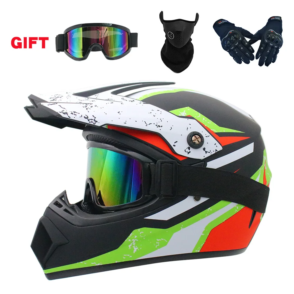 Profissional motocicleta motocross fora de estrada capacete dot racing casque moto helme com presente gratuito