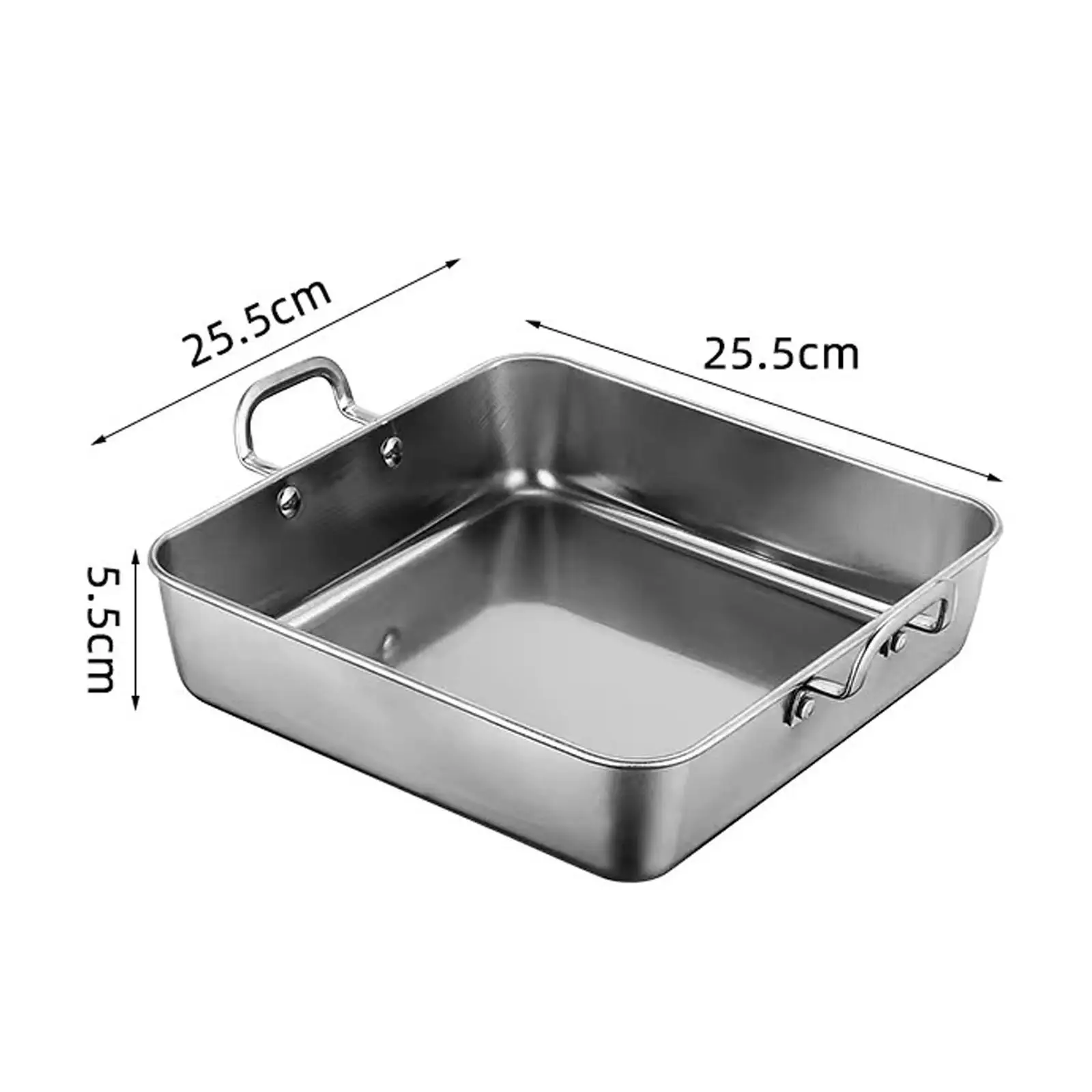 Snack Flat Tray Fries Plate with Handles, Bakeware, Multifuctional Serving Tray Baking Tray for Baking Turkey Oven, Chicken