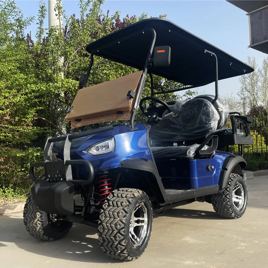 2024 New Model Style Golf Cart Wholesale Hot Sale Customized  Private Club VIP Electric Sightseeing 150w Solar Panels Powered