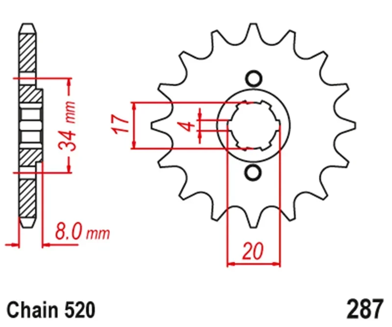 520 Motorcycle Front Sprocket For Honda XR200R XR200 R CRF230L XR250R XLR200 CRF230M XL250R XR350R