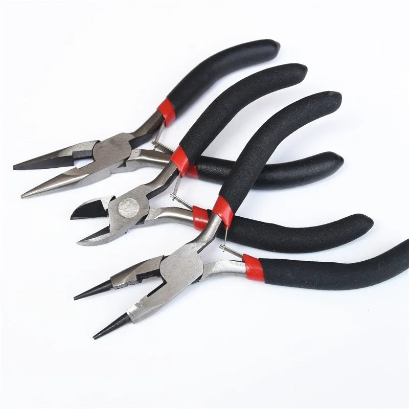 3Pcs Mini Pliers Set Kit Cutter Chain Round Bent Needle Nose Beading Making Repair Tool Kit DIY Tools