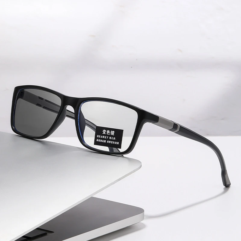 Fashion Photochromic Reading Glasses for Men Sports Glasses Anti Blue Light Glasses +100 +150 +200 +250 +300 +350 +400