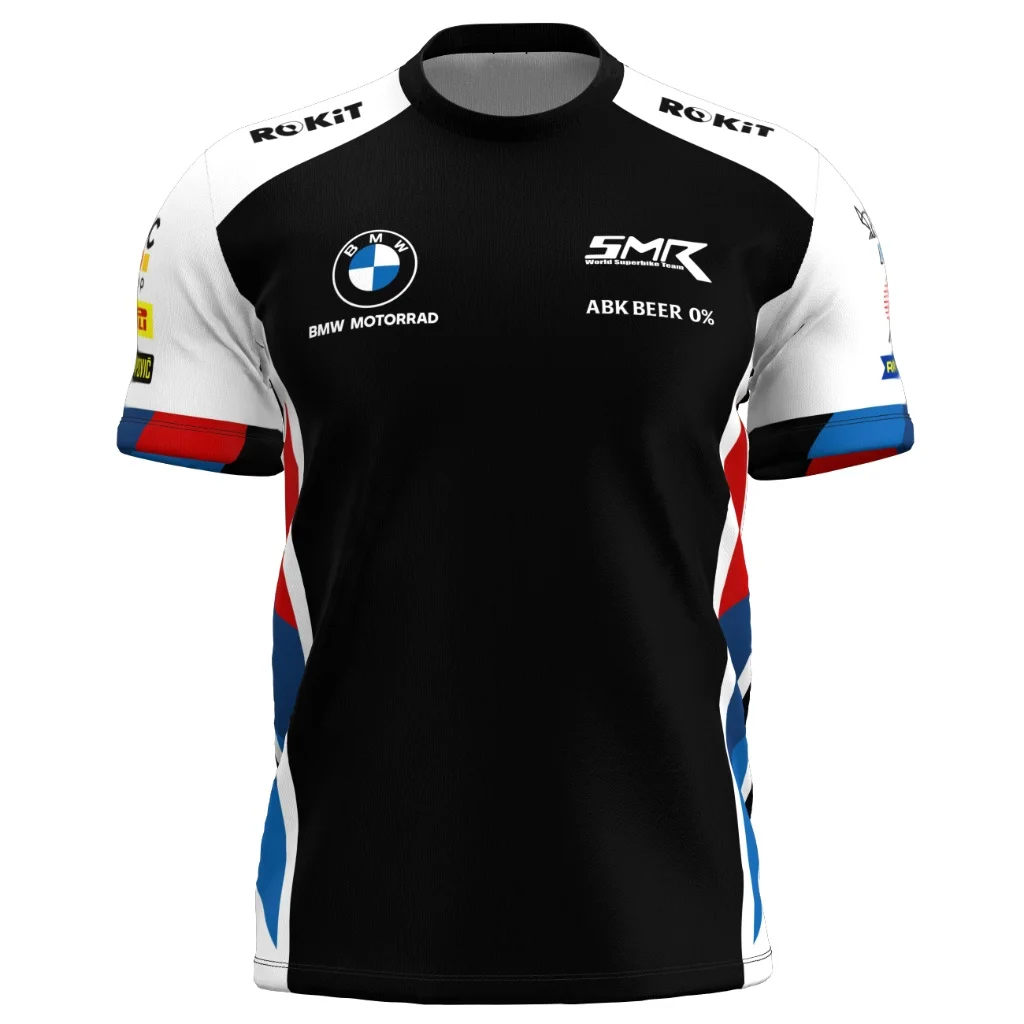 

2025 Bmw New Red Short Sleeved T-Shirt Summer Men Women Summer Casual And Comfortable Loose Top Y2K Street Fashion Luxury Shirt