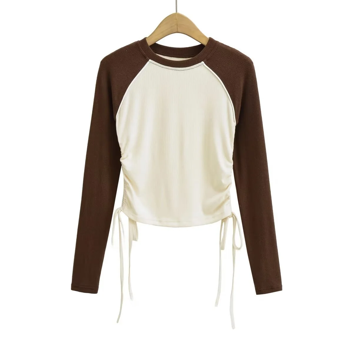 ชุดโยคะ Long Sve Fce สำหรับผู้หญิง เสื้อผ้าออกกำลังกาย เสื้อยืด ฤดูใบไม้ร่วง ดีไซน์เอวสูง ระบายอากาศได้ดี สวมใส่สบาย