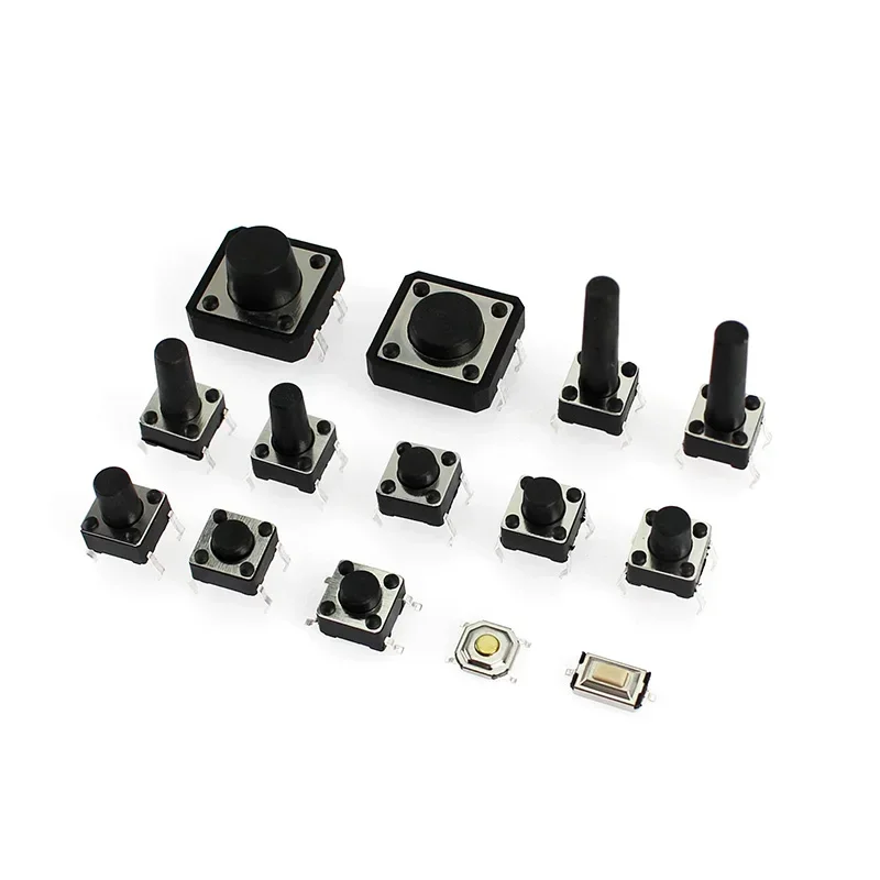 25/140PCS SMD Tactile Push Button Kit: 14/25 Values DIP Micro Switches for DIY Electronics