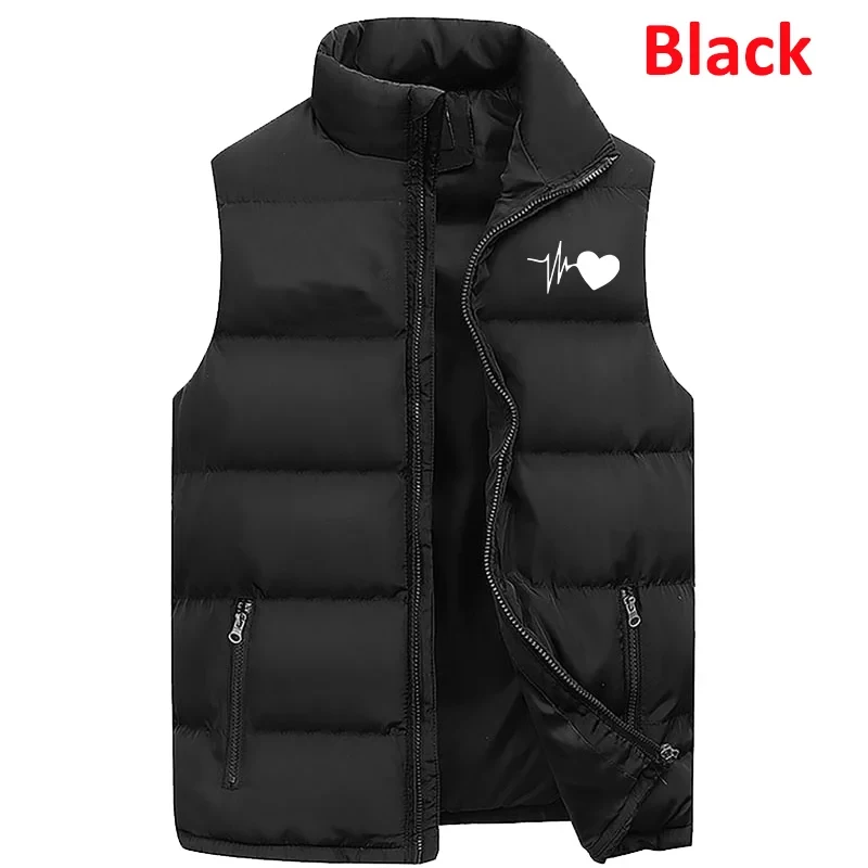 Women Winter Clothing Stand Collar Zipper Vest Woman Autumn Sleeveless Top Outdoor Sports Gym Sportwear Warm Down Vest