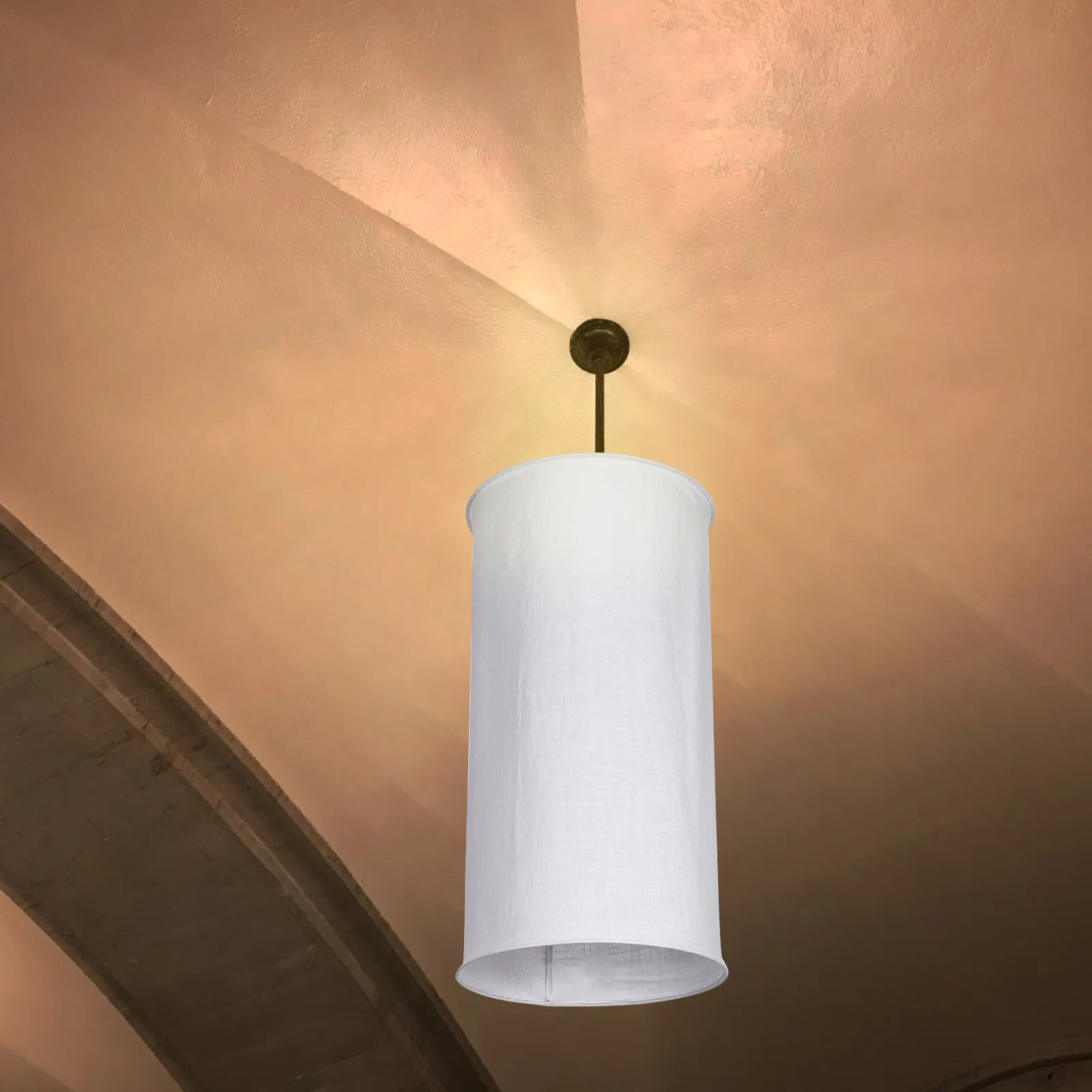 

Тканевый абажур для подвесного светильника, белый, минималистичный, с креплением E27, для люстры, настольной или напольной лампы, современное простое освещение