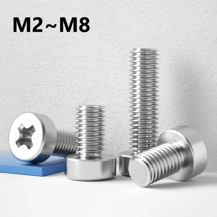 10~200Pcs 304 Stainless Steel Cross Phillips Thin Low Short Profile Head Cap Screw M2 M2.5 M3 M4 M5 M6 M8