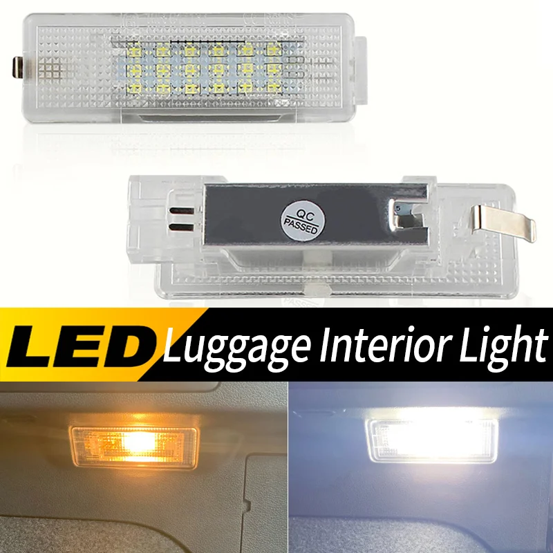 Lámpara LED de 12V para maletero de coche, accesorio para Seat Alhambra Altea Cordoba/Vario Ibiza Toledo León, luz blanca para montaje de compartimento de equipaje, 2 piezas