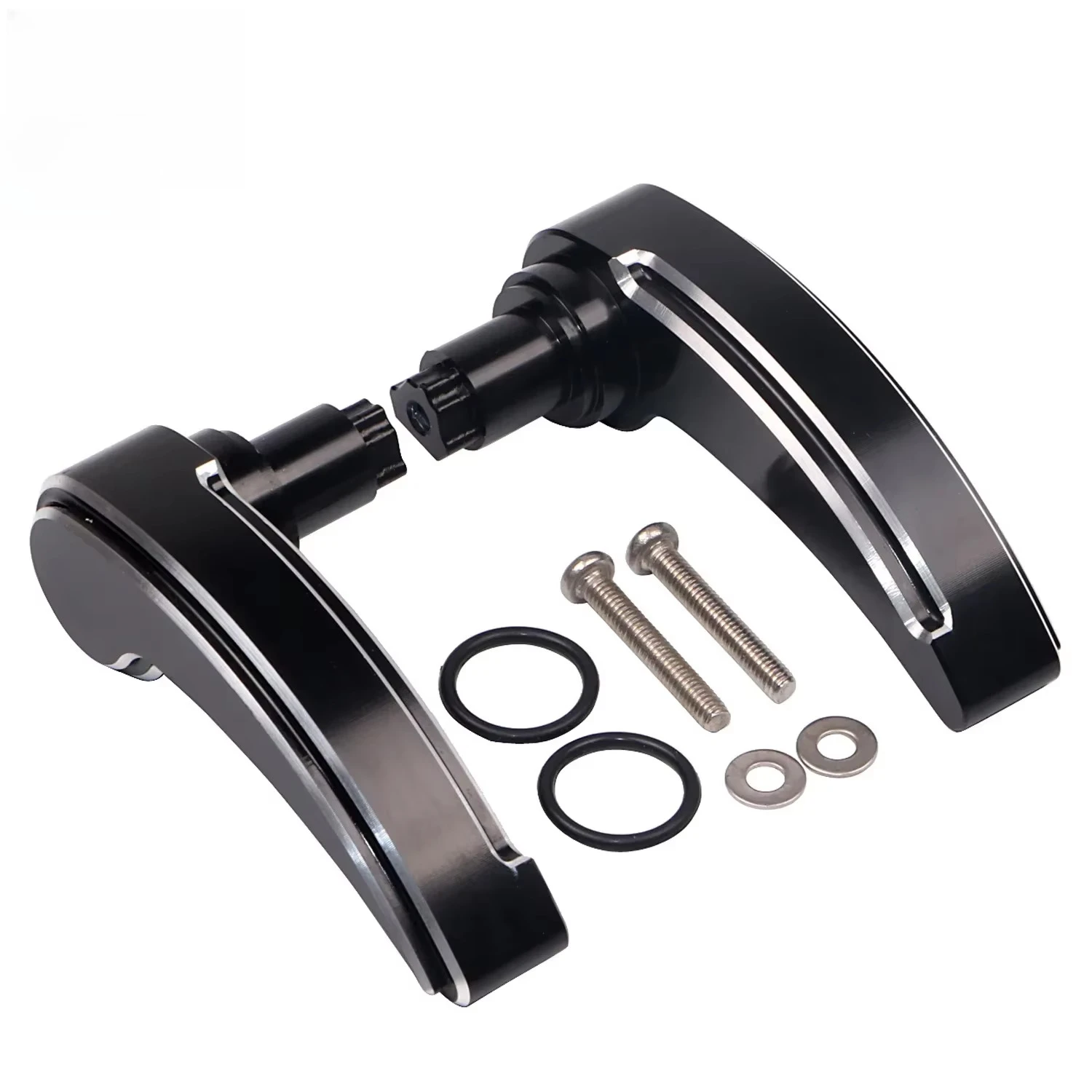 1 pair Black Billet Aluminum Motorcycle Saddlebag Lid Lifter Latch Levers Handle bar For Harley Touring Street Glide 2014 - up