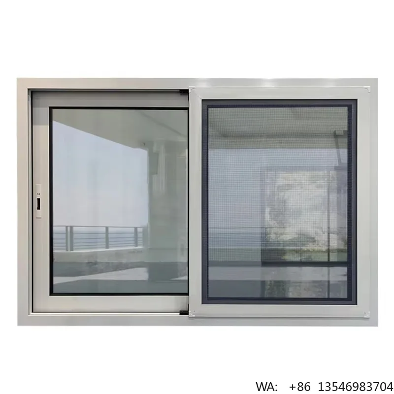 Factory Sale Slide Window 3 Track Prima Construction Window Frame Aluminum Sliding Smooth Window Screen Profile Bathroom Modern