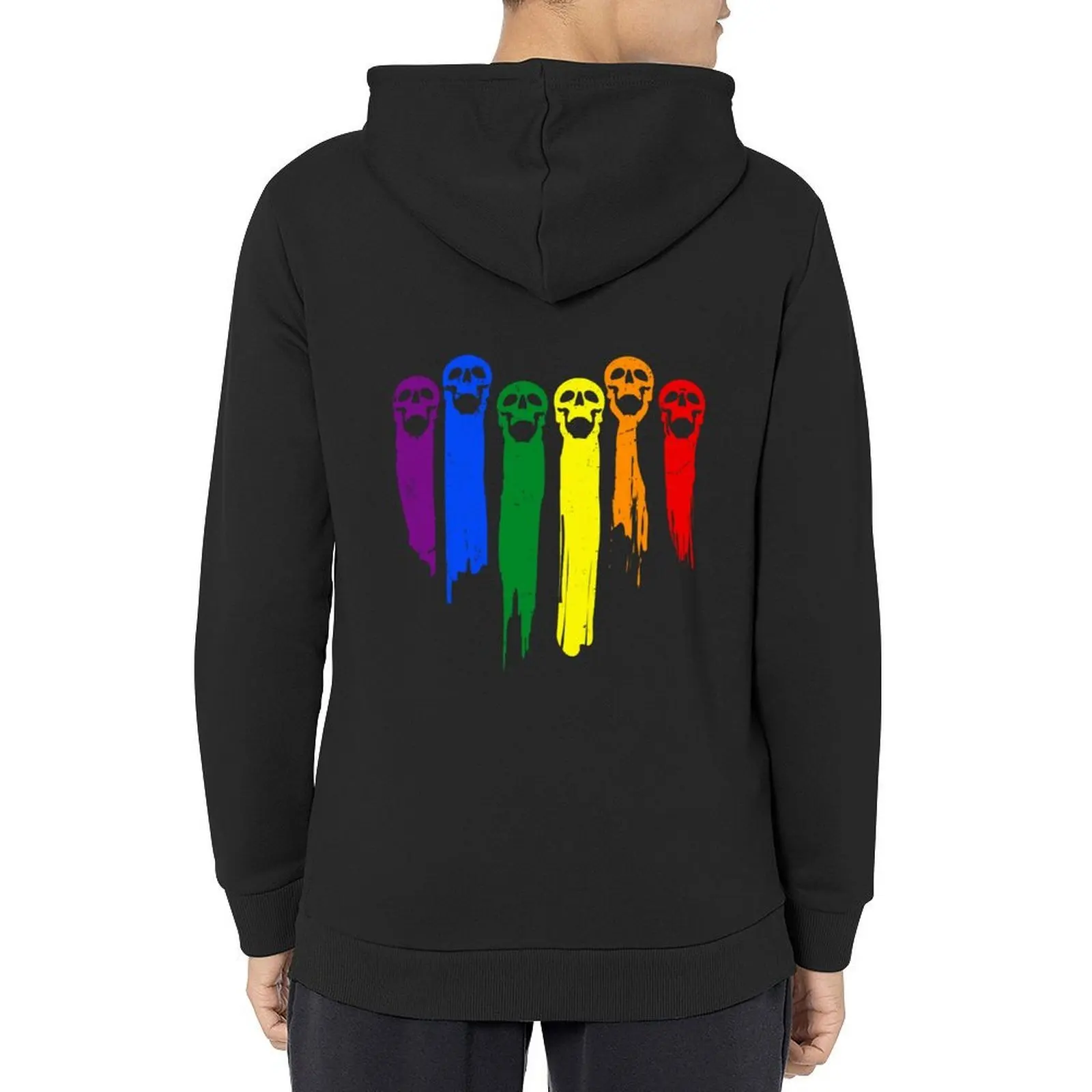 

LGBT Gay Pride Skull Rainbow Heart LGBT Support Hoodie men clothes men clothing men's clothes tracksuit