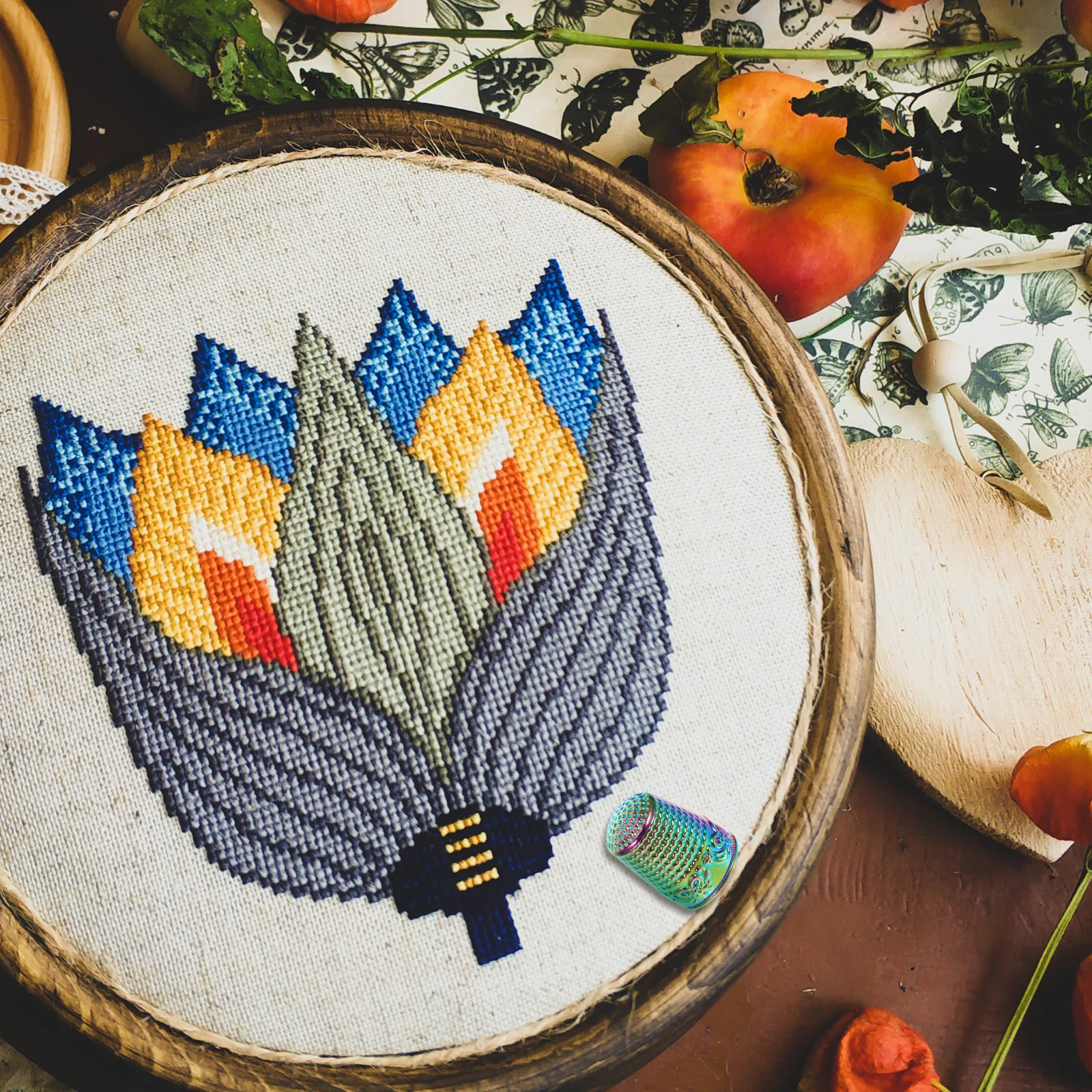 4 قطعة الكشتبانات الخياطة المعدنية سميكة النحاس حماة الاصبع لخياطة اليد اللحف التطريز الحياكة أدوات التطريز #5