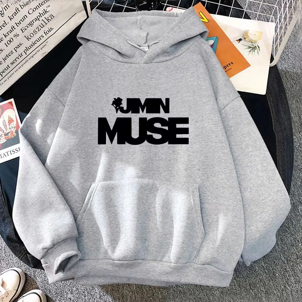 Jimin Muse 2024 Who Hoodie Fashion Women Harajuku Hoodies Unisex Autumn Winter Aesthetic Pullovers Sweatshirt Vintage