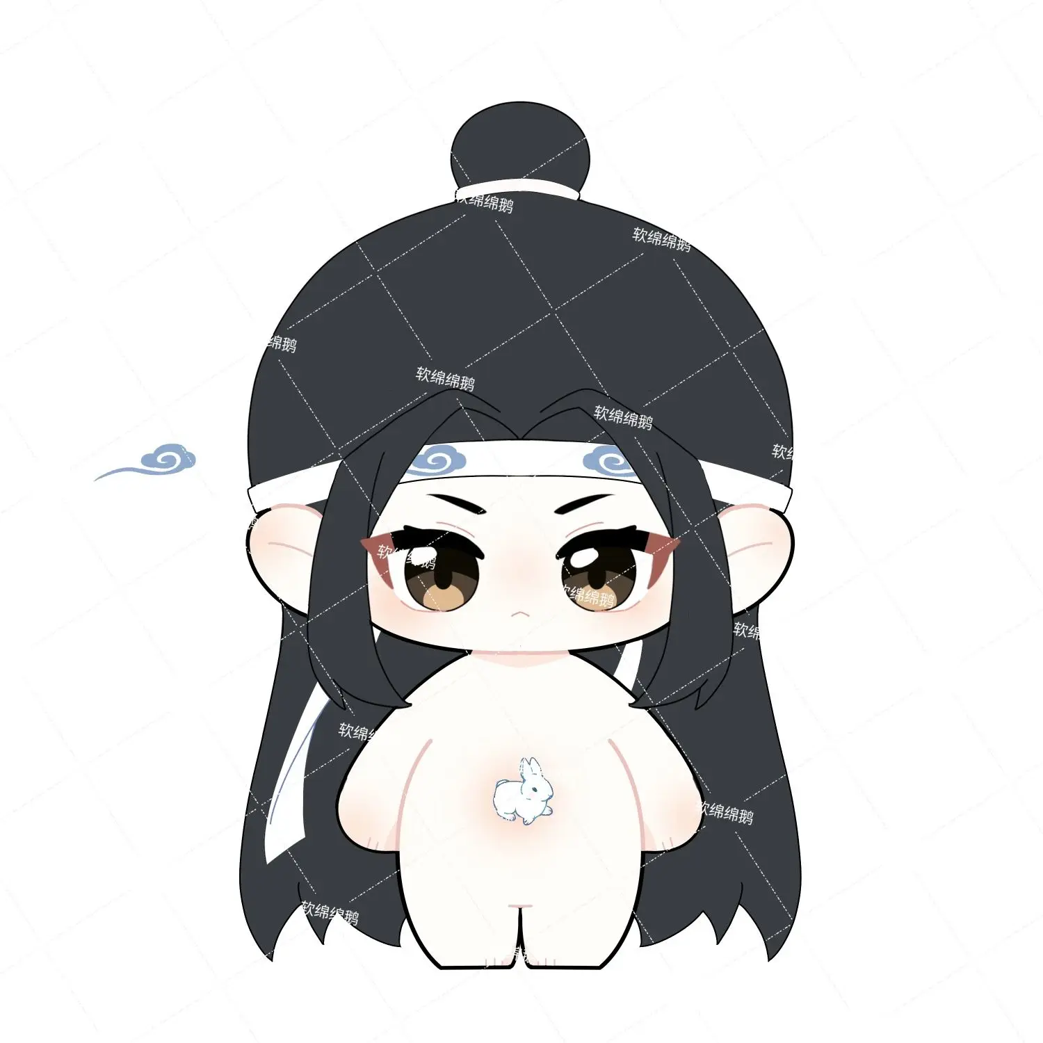 MDZS/Mo Dao Zu Shi Wei Wuxian Lan Wangji 귀여운 아기 옷 없음, 30 일 이내 발송, 20cm