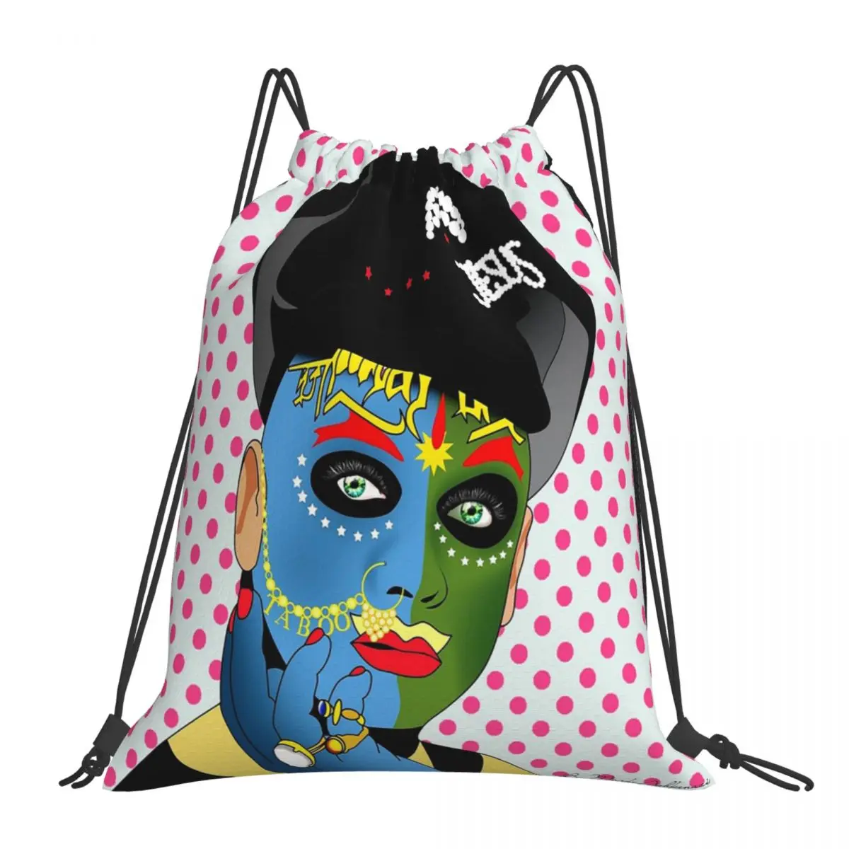 

Leigh Bowery Backpacks Fashion Portable Drawstring Bags Drawstring Bundle Pocket Sports Bag Book Bags For Travel Students