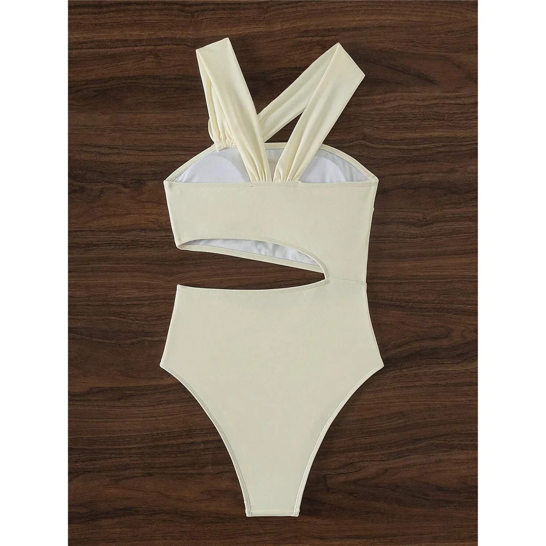 Neuer 3D-Blumen-Badeanzug mit asymmetrischem Ausschnitt für Damen, einteiliger Badeanzug, hoch geschnittene Beine, gepolstert, Badebekleidung, Badeanzug, Modell V6700 – Detail 19