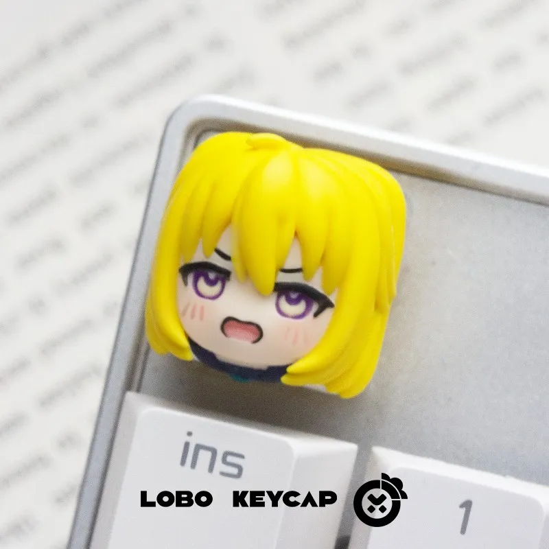 LOBO My Deer Friend Nokotan Keycap Hand-made Resin Cute Keycap Mechanical Keyboard Keycaps Customized Gaming Accessories Gift