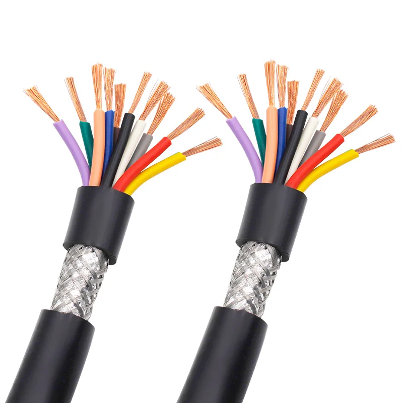 Shielded wire 4cores 26AWG 2-40core 24AWG 22AWG Shielded cable pure copper RVVP shielded wire control cable signal wir