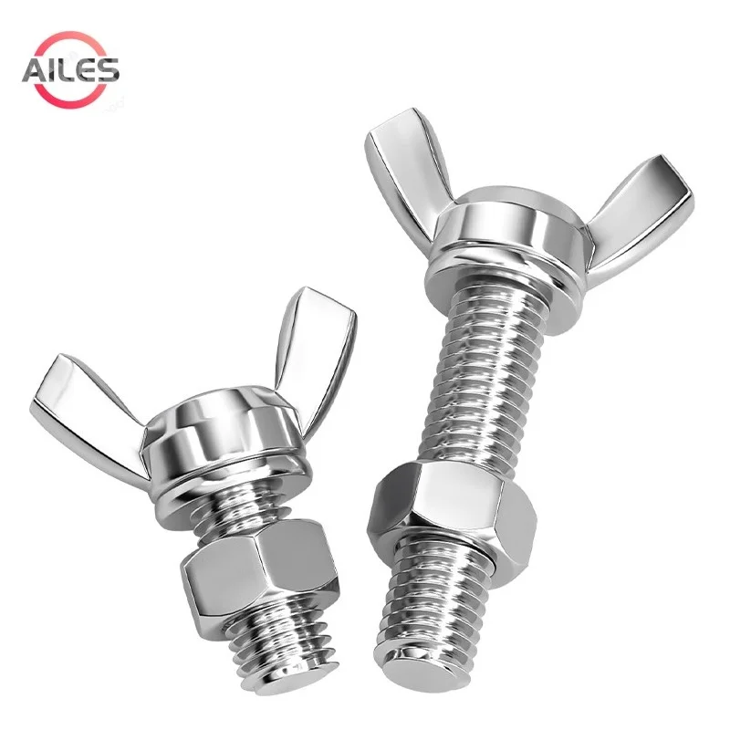 

Набор болтов и гаек с накатанной головкой из нержавеющей стали 316, M4 M5 M6 M8 M10, винты и гайки-бабочки