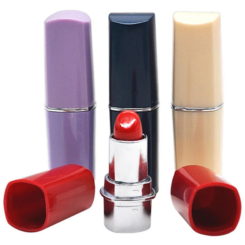 1PC Cute Secret Lipstick Shaped Stash Pills Box Holder Creative Medicine Organizer Case