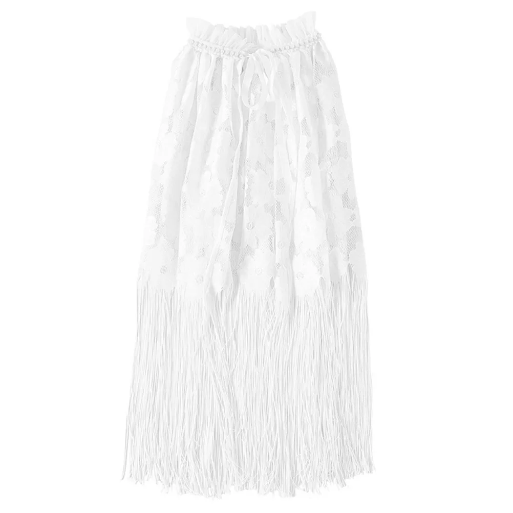 

1pc Lace Cape Girls Beach Cloak Costume Accessory UV Protection Stage Performance Scarf Shawl Dress Up Costumes For Girls Party