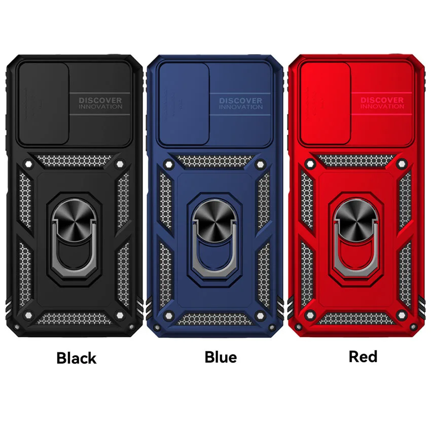 POCO X4 Pro 5G Camera Protect Case For Xiaomi Redmi Note 11 11S 10 10S 9 9S 10A 10C 9C X3 NFC Pro Armor Hybrid Ring Back Cover image 6