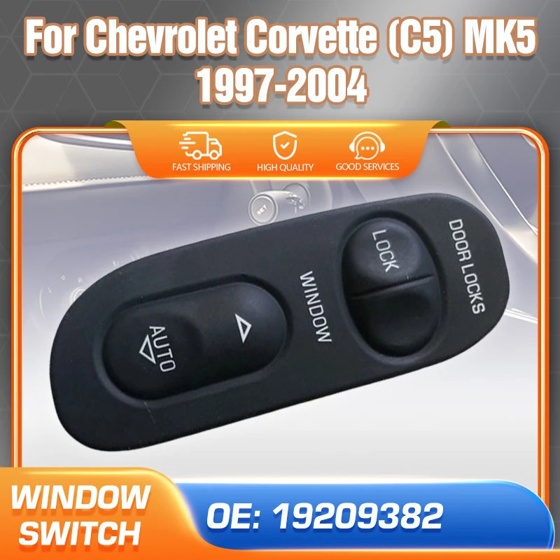 

19209382 7 Pins For Chevrolet Corvette MK5 1997-2004 Auto Power Window Master Control Switch Lock Switch Lifter 12135165