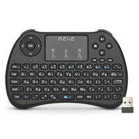 H9S Hebrew Mini Keyboard,2.4GHz Handheld Smart TV Remote Keyboard with Touchpad for PC Smart TV, Android TV Box, Windows 7 8 10