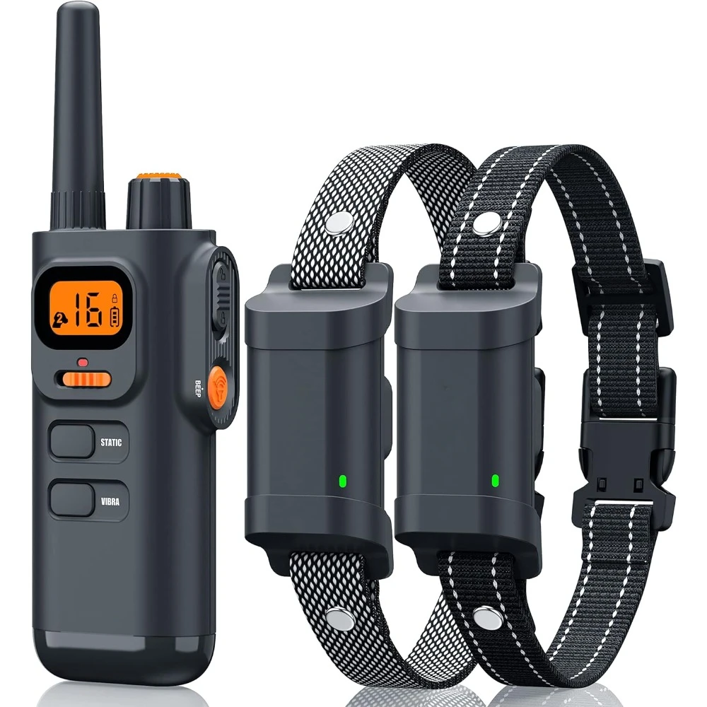 Dog Shock Collar with Remote, 4000ft Waterproof Dog Shock Collars for Large Medium Small Dogs Rechargeable E Collars