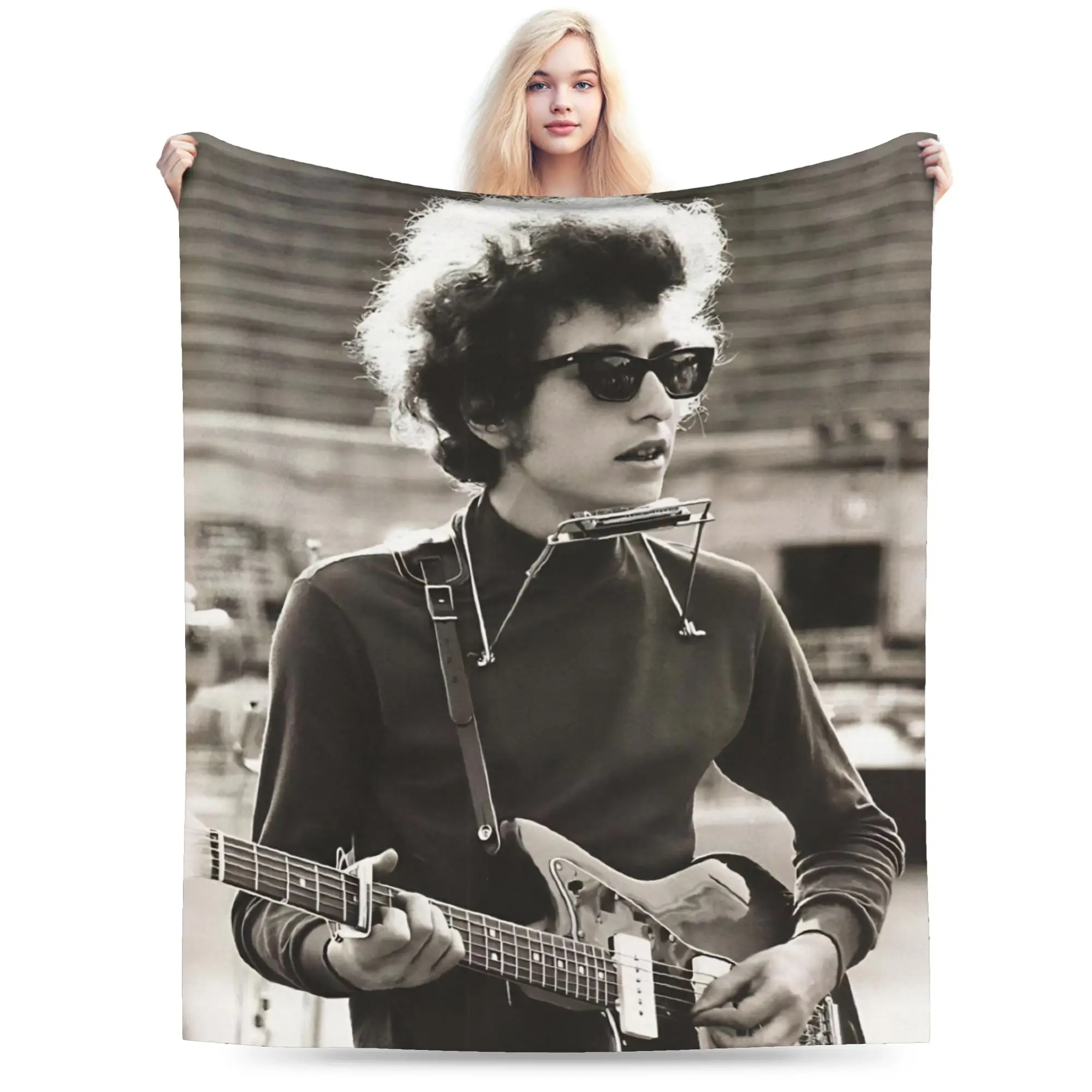 Bob Dylan Singer Blanket Multi-size Soft and Lightweight  Throw Blankets for Couch Sofa and Bed