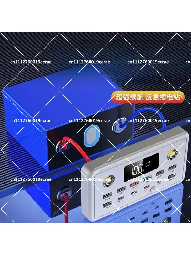 200000mAh Portable Power Bank Dual PD Fast Charger Outdoor Emergency Backup Battery Pack